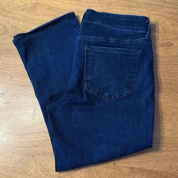 NYDJ Marilyn Dark Blue Straight Leg Jeans - Picture 12 of 13